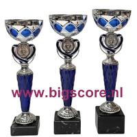 037: BS 2611 Beker Blauw-Zilver