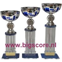 045: AUB 020 Beker Blauw-Zilver