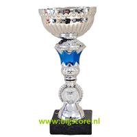 161: AUB 127 Beker Blauw-Zilver
