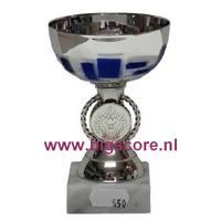 115: AUB 329 Beker Blauw-Zilver