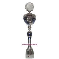 186: AUB 504 Beker Blauw-Zilver