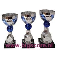 016: AUB 025 Beker Blauw-Zilver