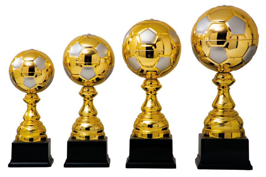 Voetbalbeker kunststof Goud-Zilver AK5150