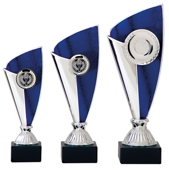 AUB 508 Kunststobeker Blauw-Zilver LAATSTE Serie OP=OP!!
