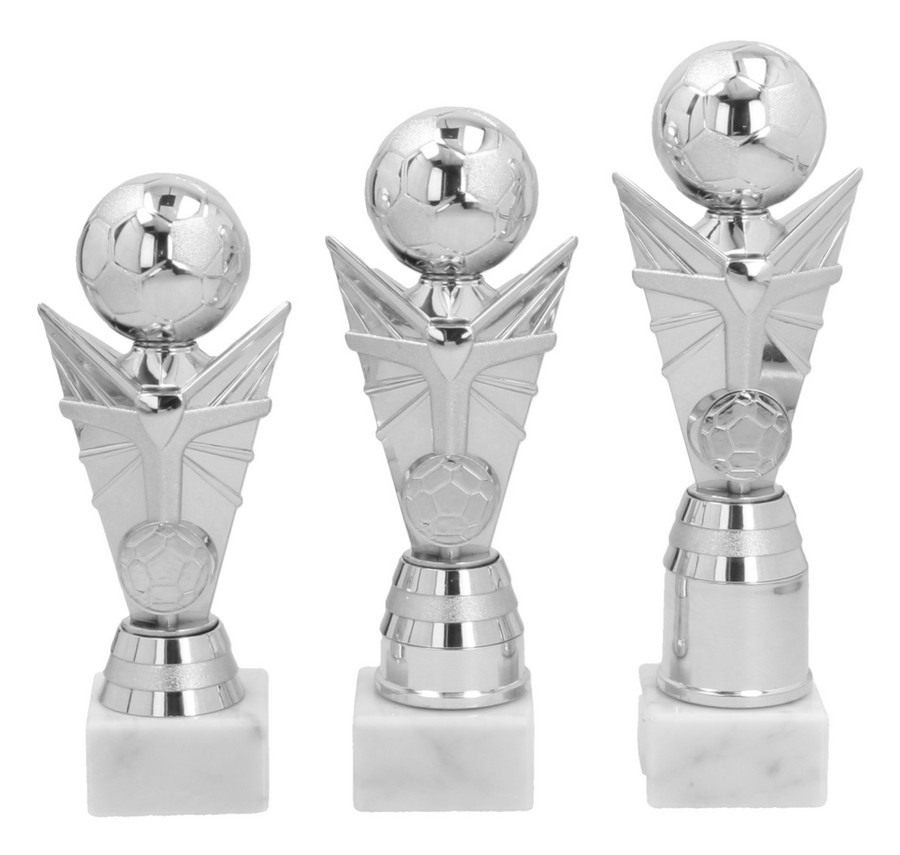 Voetbalbeker kunststof Zilver AS3228