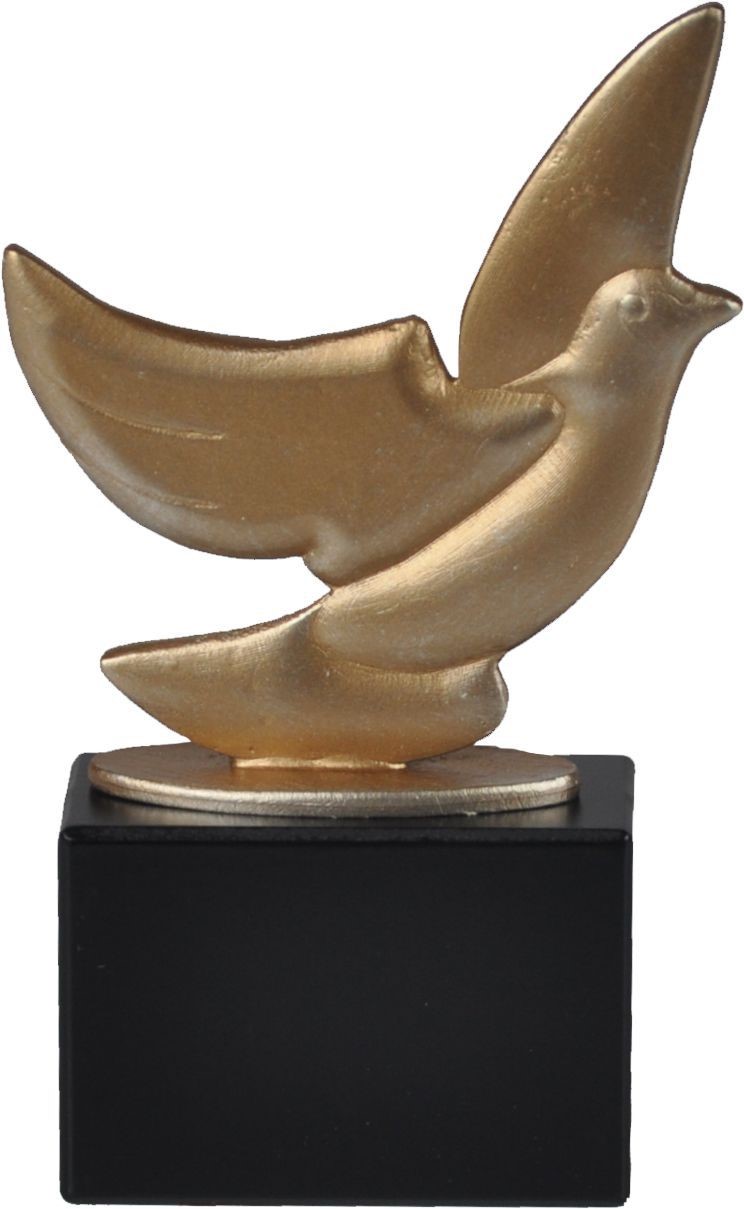Duif Metaalstandaard goud BEL014