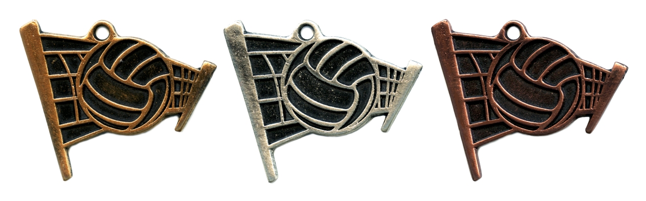 Volleybal Medaille goud-zilver-brons MTL805