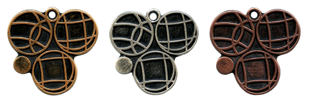 Jeu de Boules Medaille goud-zilver-brons MTL806