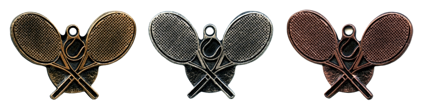 Tennis Medaille goud-zilver-brons MTL819