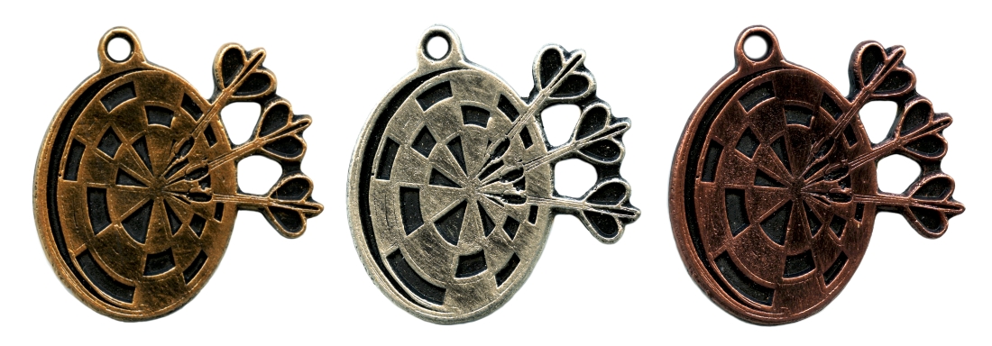 Dart Medaille goud-zilver-brons MTL823