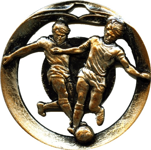 Voetbal Medaille goud-zilver-brons MTL904