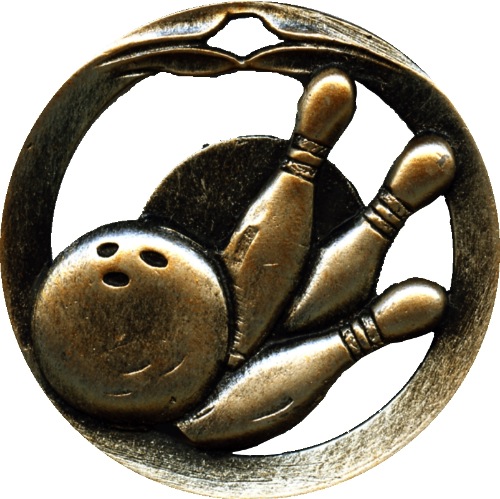 Bowlen Medaille goud-zilver-brons MTL907