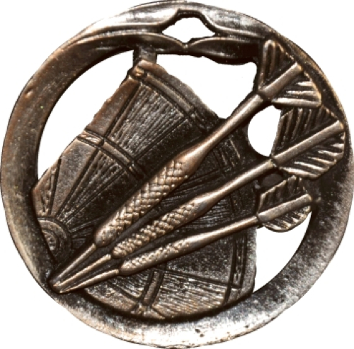 Dartpijlen Medaille goud-zilver-brons MTL919