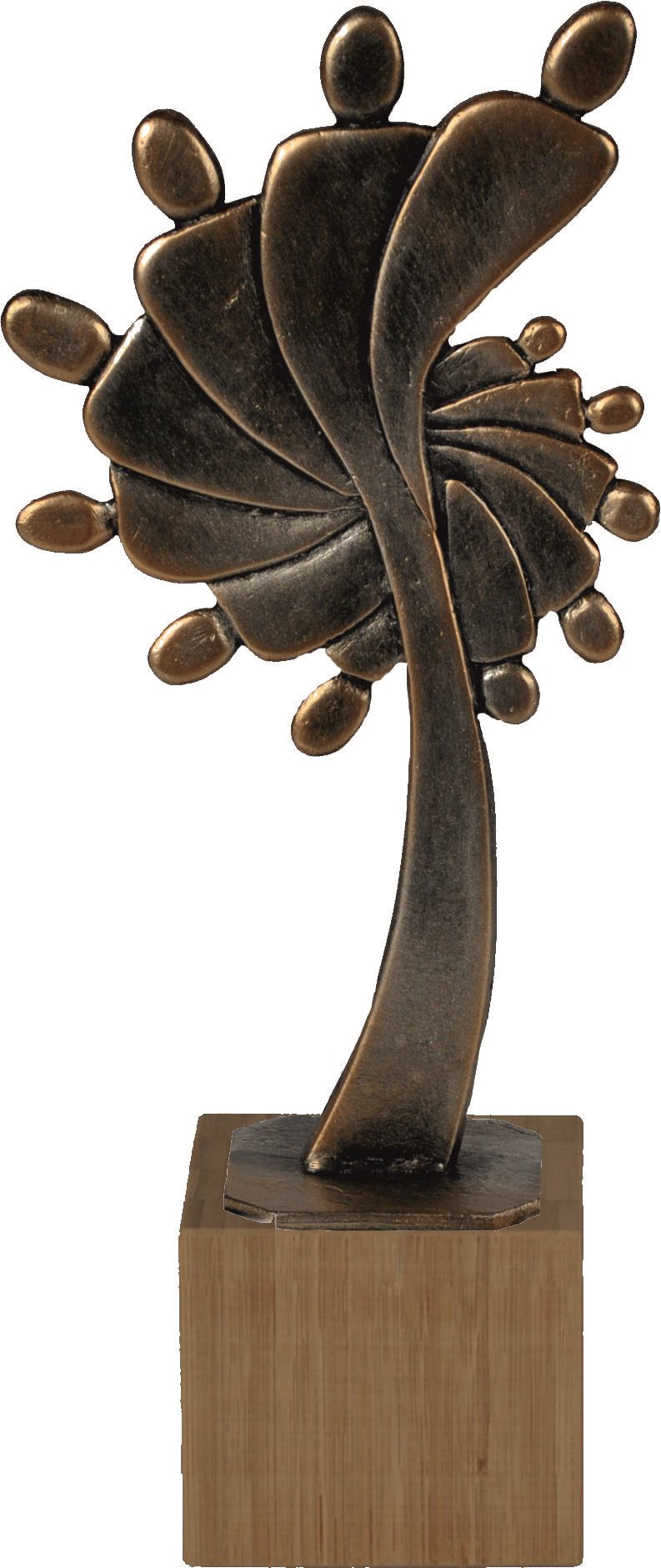 TRH769 Sculptuur Metaal op Hout 